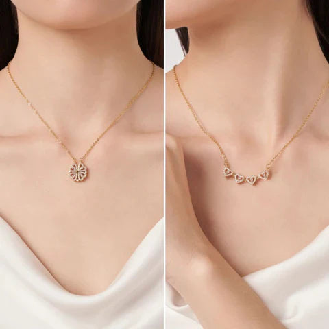 COLLAR TRÉBOL DE CORAZONES